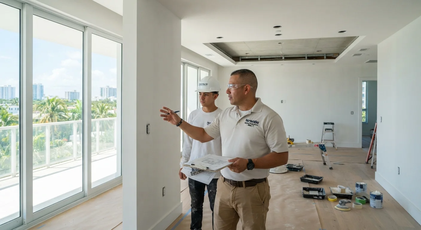 Installation of drywall services inside a residential room.